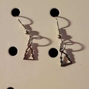 Earrings tiny Christmas tree